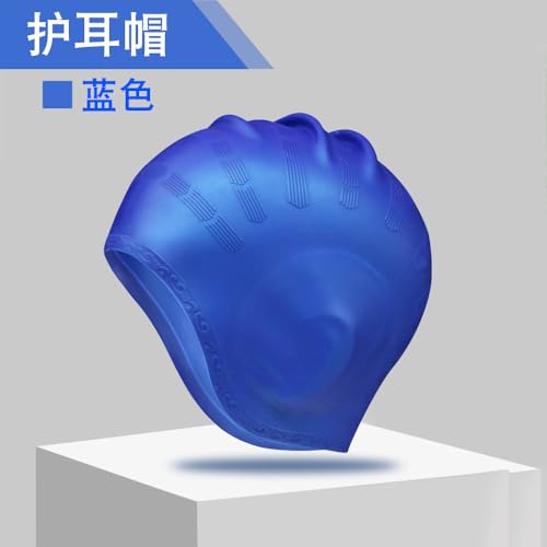 Proberos Silicone Swim Cap, Classic Silicone Swimming Cap for Adults, Swimming Cap Long Hair, Swimming Pool Cap, Waterproof Silicone Swimming Cap for Adult Woman and Men Fit Blue Proberos Silicone Swim Cap, Classic Silicone Swimming Cap for Adults, Swimming Cap Long Hair, Swimming Pool Cap, Waterproof Silicone Swimming Cap for Adult Woman and Men Fit Blue